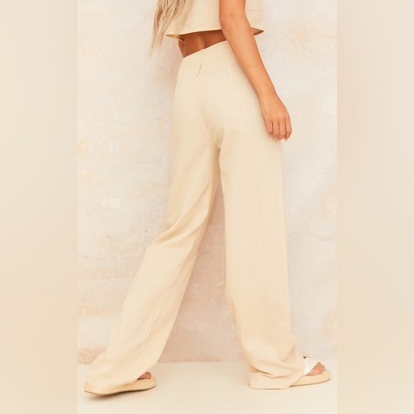 PrettyLittleThing Linen Look Two-Piece Set - Picture 4 of 5